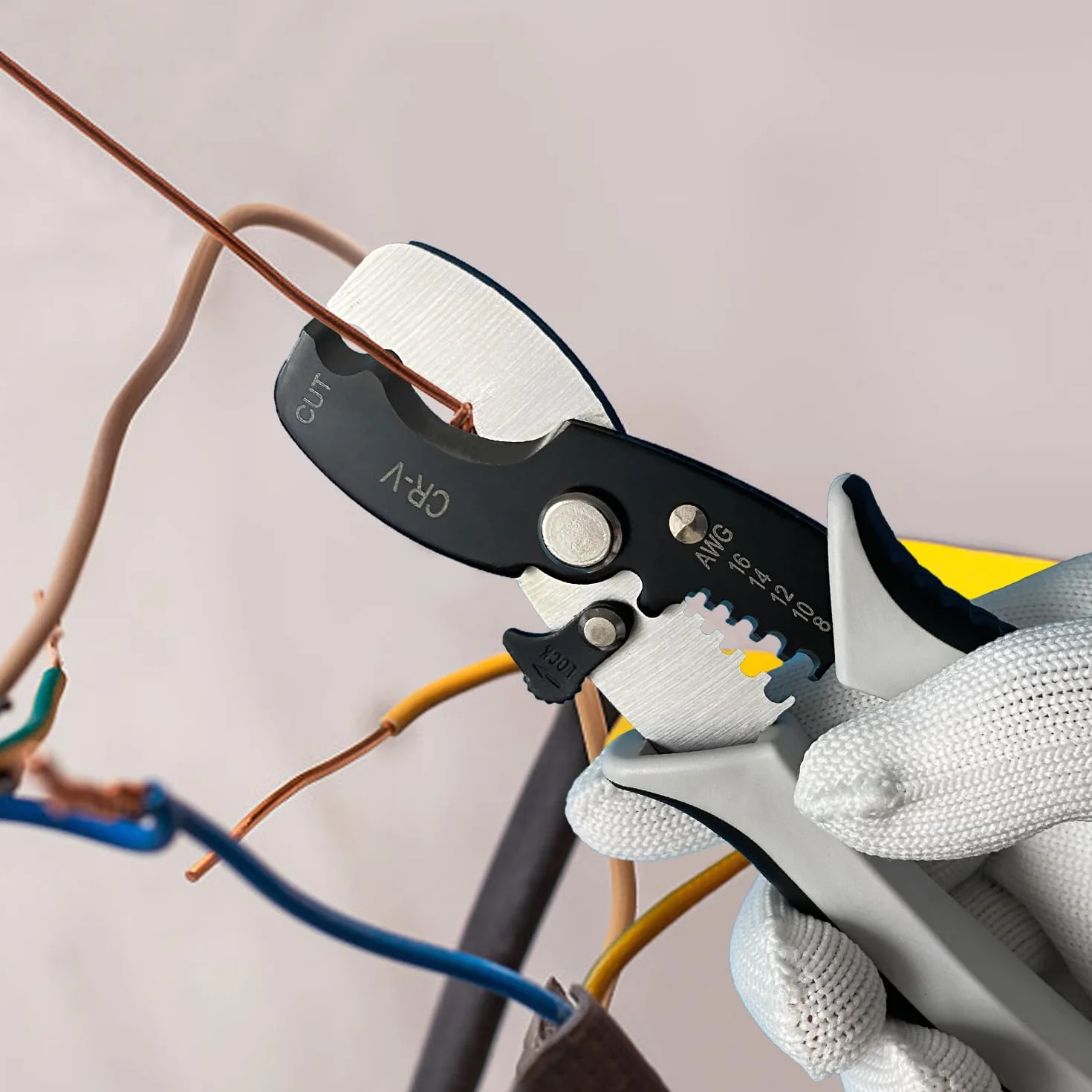 Spelacavi Elettrico 203mm Tagliafili AWG per Alluminio e Rame