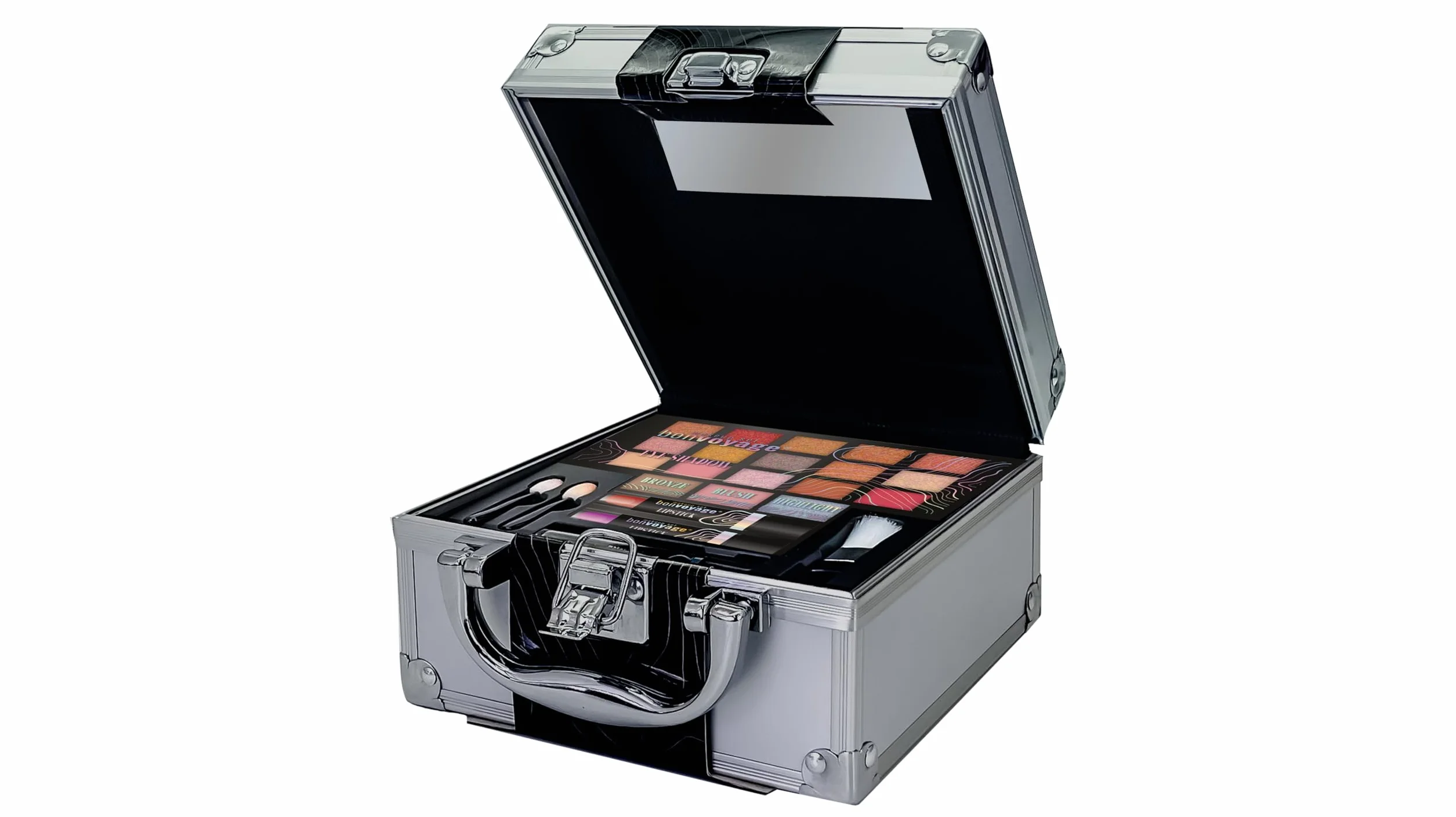 bonvoyage, Set Trucchi Donna per Occhi, Labbra e Viso, con Ombretti, Rossetti, Illuminante, Bronzer e Altro, Accessori Inclusi, Travel in Colour