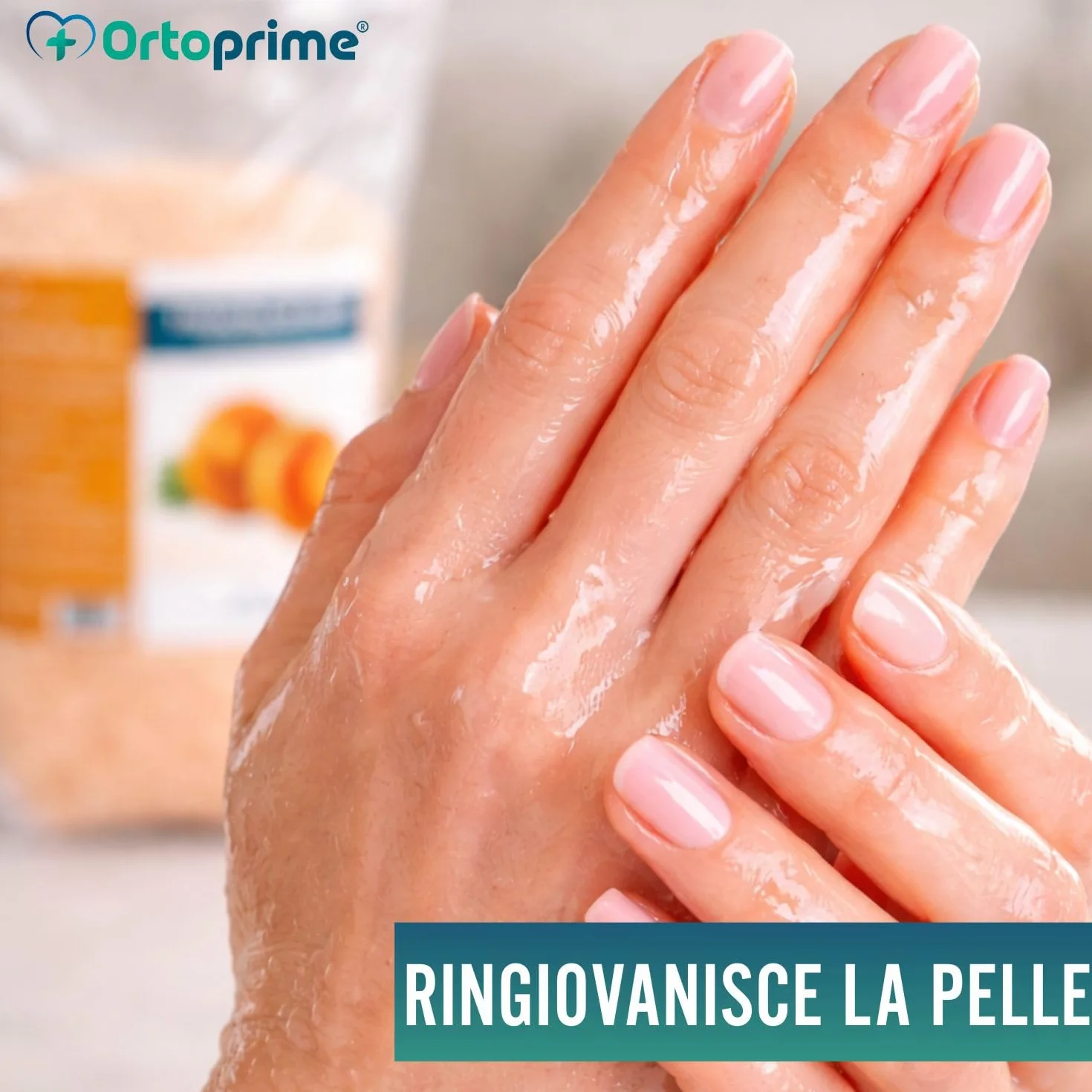PARAFFINA per Mani e Piedi RIABILITAZIONE 1000ml - Massaggio alla Paraffina Aroma Essenze di Pesca - Bagno di Paraffina PROFESSIONALE - Termoterapia Dolori Muscolari