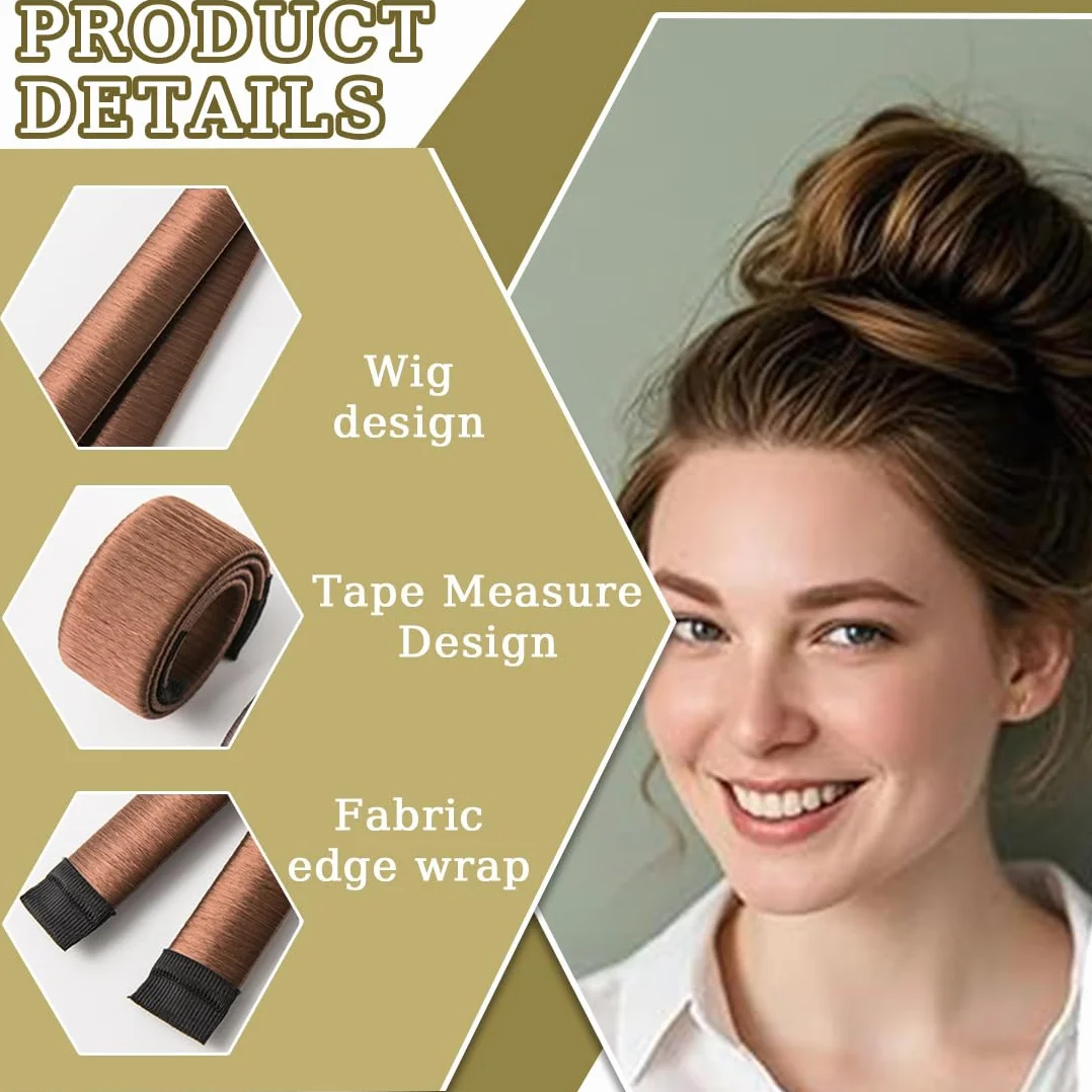 2 Pezzi Chignon per Ciambella, Chignon Facile Per Capelli Chignon Bun Maker, Fashion Hair Styling Clip Hairstyle DIY Tool per Ragazza Donne,accessori capelli,French Twist Accessori Capelli