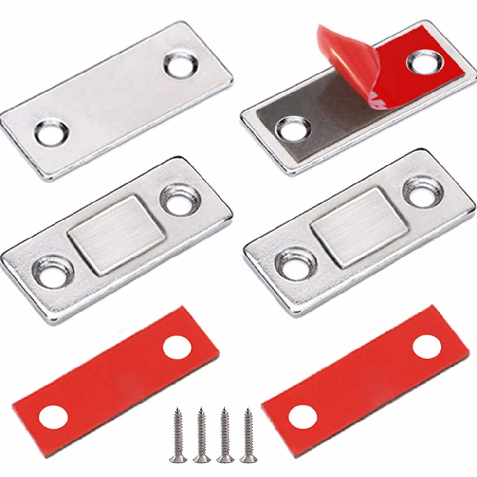 Jiayi 2 Pezzi Chiusura Magnetica Calamite per Mobili Ultra Sottile Chiusura Porta Armadio Cucina