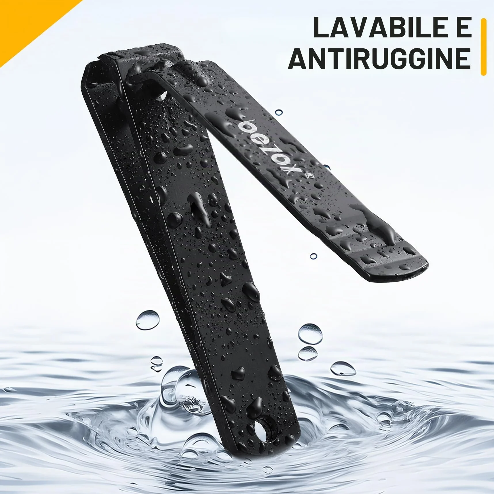 BEZOX Tagliaunghie a lama dritta resistente per unghie spesse, tagliaunghie professionali in acciaio inox, tagliaunghie spesse e larghe