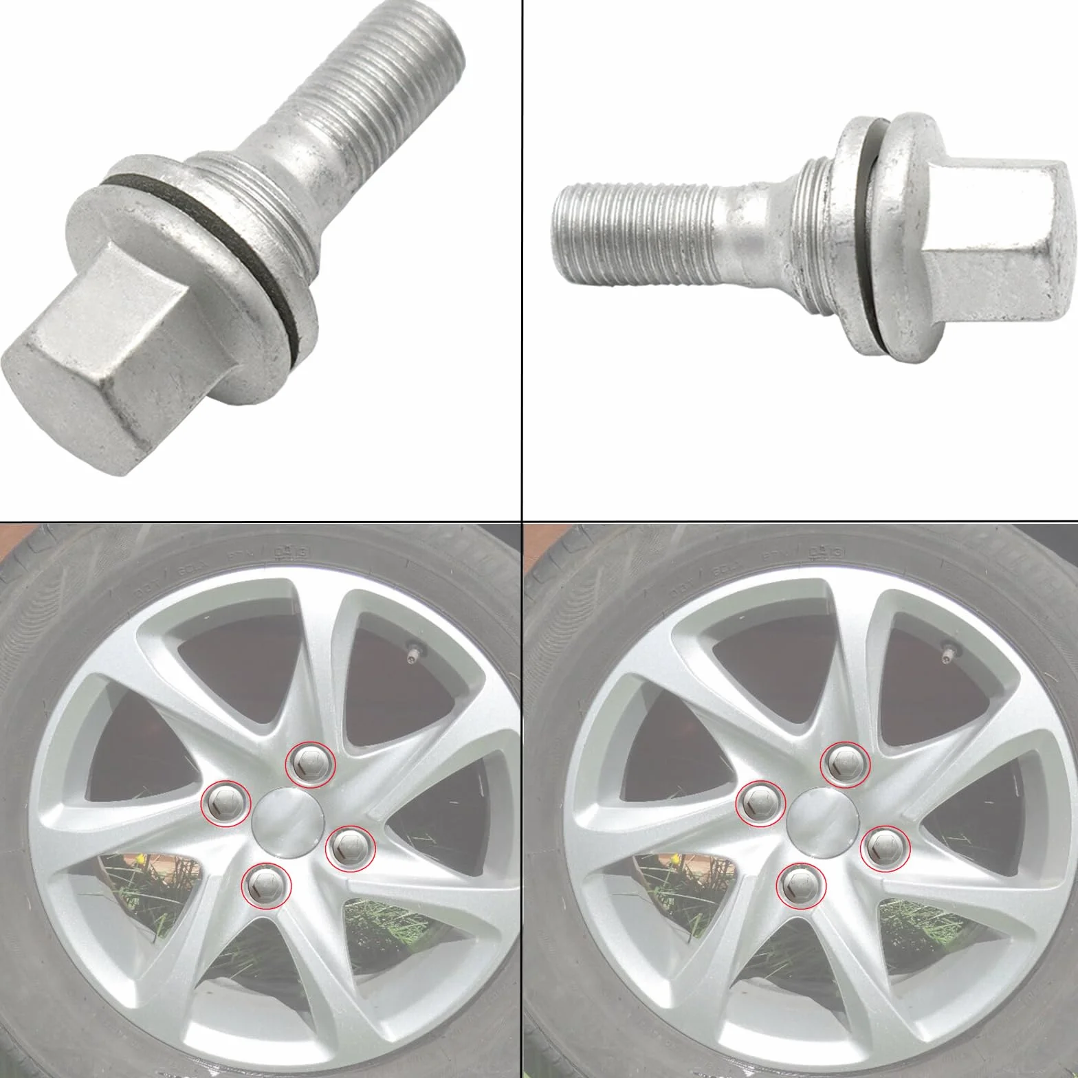 Bulloni per ruota M12 x 1,25 mm adatti per Peugeot 206 207 208 308 407 1007 2008 3008 5008 Citroen C2 C3 C4 C5 JUMPO acciaio al carbonio