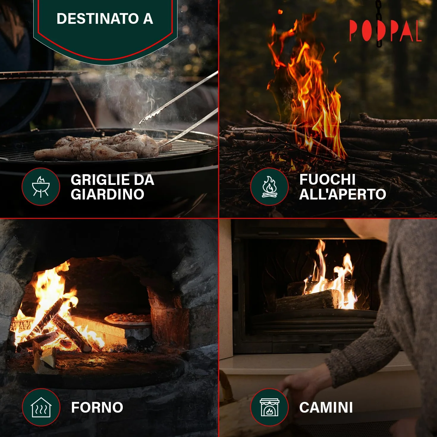 Legnetti Accendifuoco Ecologici 2kg 200 Pezzi Lana di Legno e Cera per Camino Stufa Barbecue