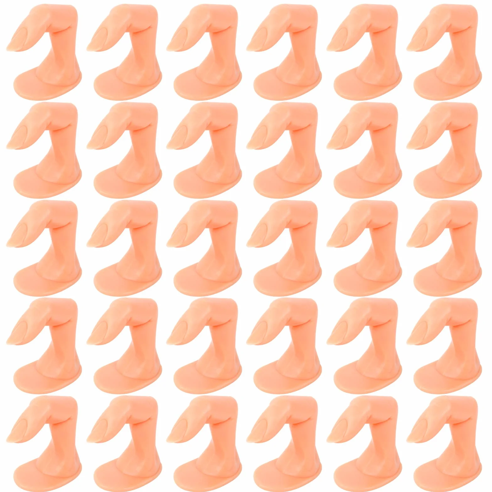 30pcs Finta Dita per Unghie Finta Dita Modello Flessibile in Plastica per Pratica Manicure Mano Decorazione Nail Art Dita Finta per Ricostruzione Formazione Unghie