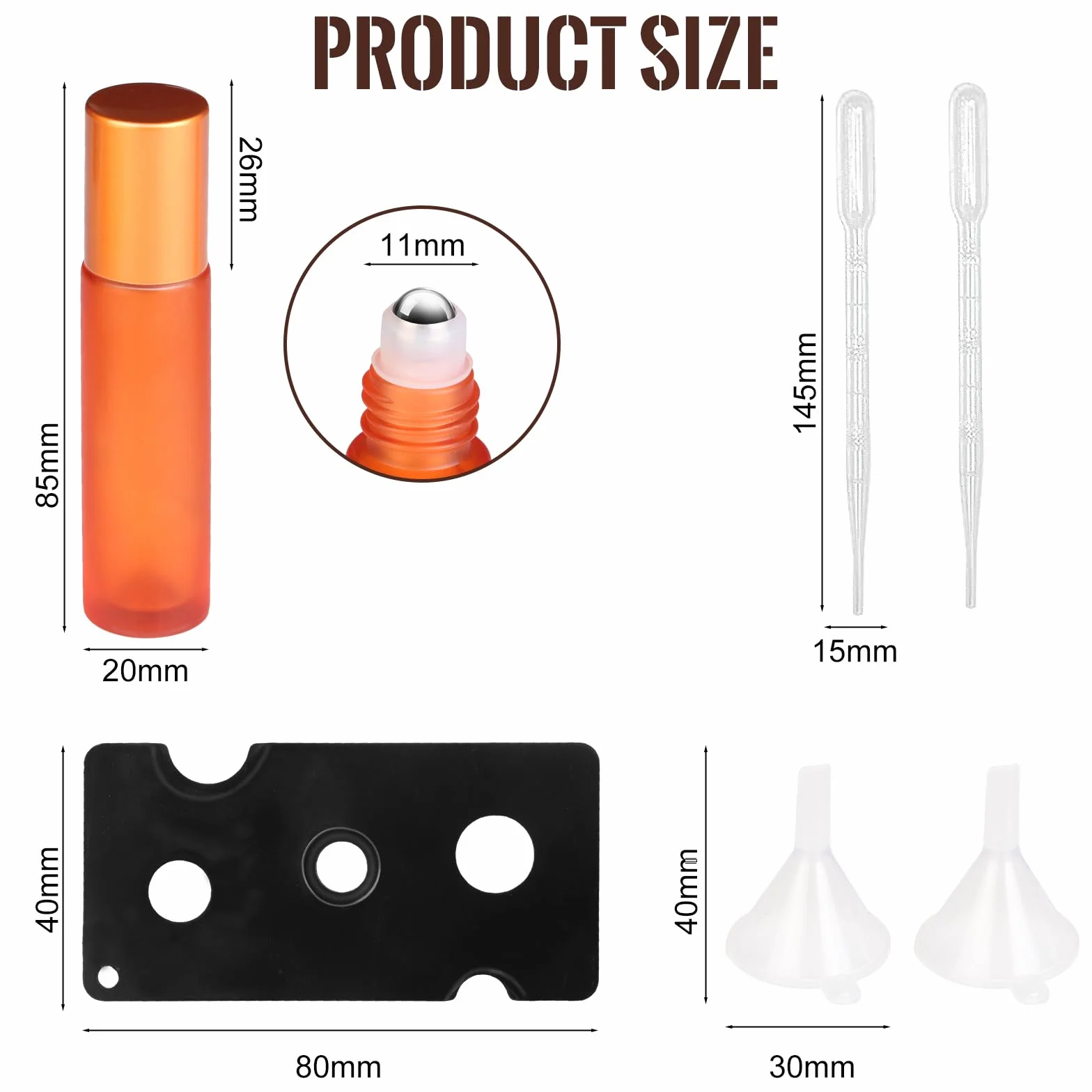 POFIBO 16 Pcs 10 ml Bottiglie Flaconcini Vuoti per Oli Essenziali, flaconi roll-on in vetro satinato colorato con sfera avvolgibile in acciaio inossidabile,per Oli Essenziali, Aromaterapia, Fragranza