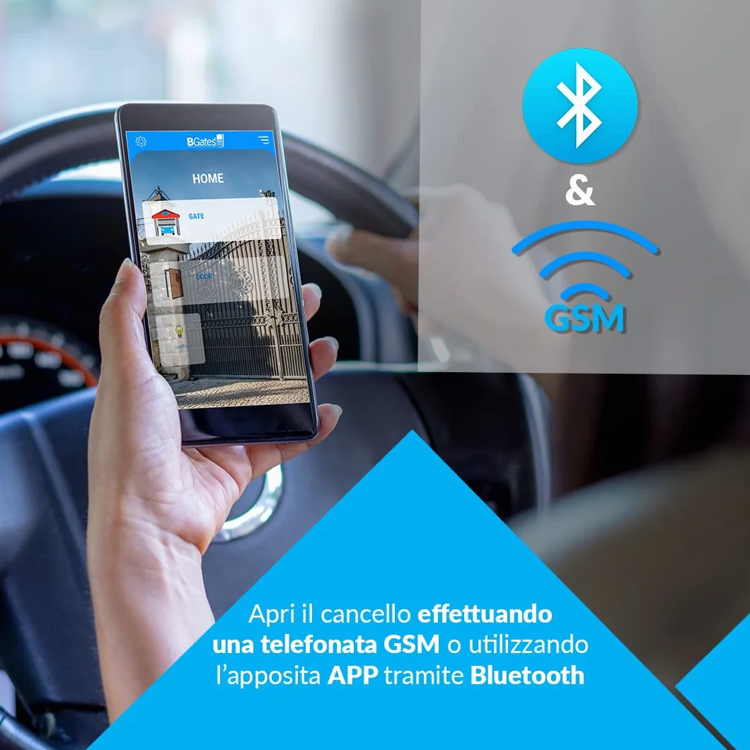 Apricancello GSM Bluetooth GT Smart per Cancello e Portone - Modulo Apertura con App iOS/Android