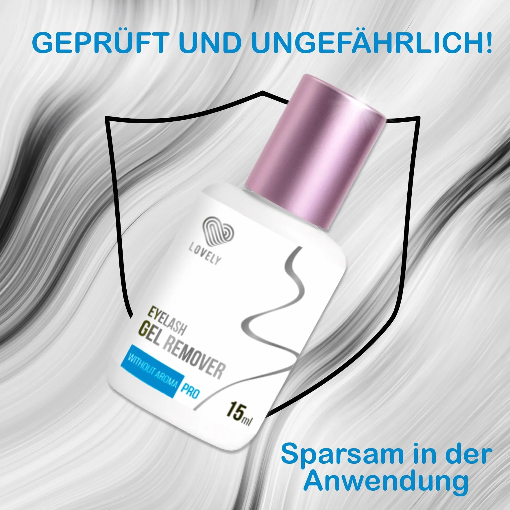 Gel Remover Ciglia | Remover Estensione Ciglia | Estensione Ciglia | LOVELY (15ml), Profumo:Inodore