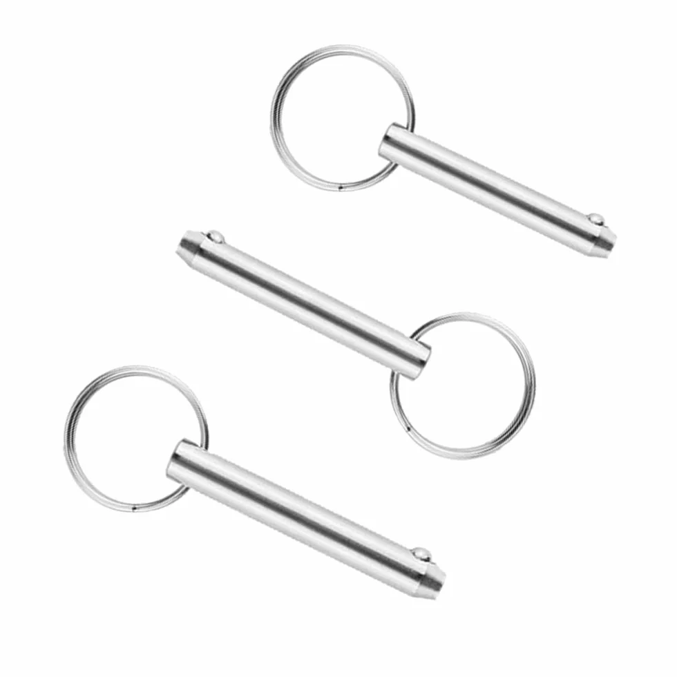 Perni a sgancio rapido in acciaio inox con sfera a molla 10 x 65 mm per accessori barche