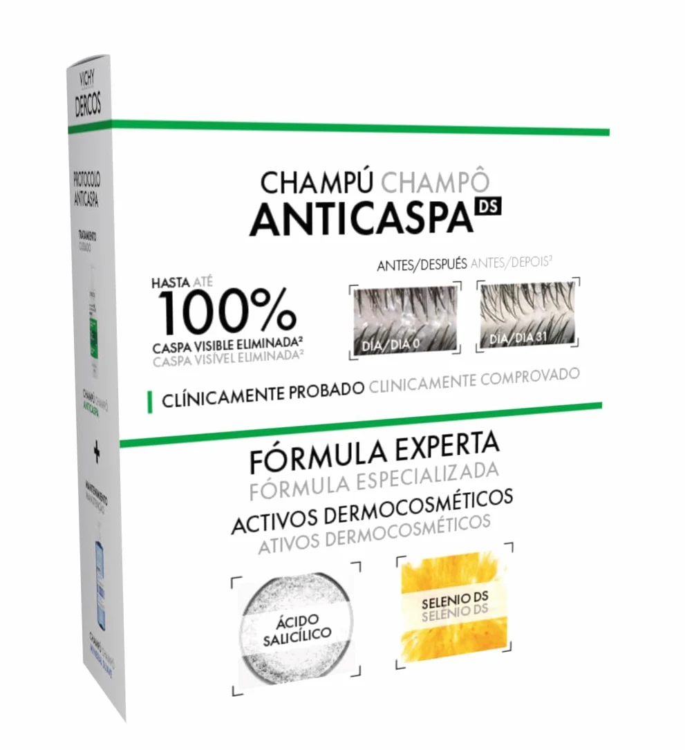 Vichy Dercos Duplo Shampoo Antiforfora Grasso 390 ml + Ricarica Shampoo Antiforfora Grasso 400 ml