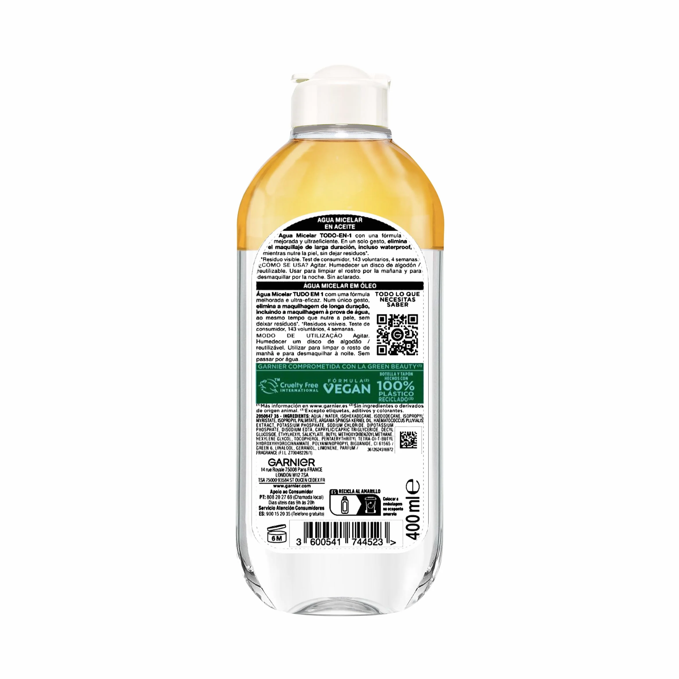Garnier Agua Micelar En Aceite 400Ml