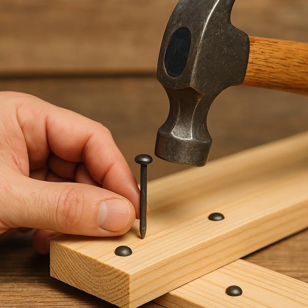 Chiodi a Testa Bombata in Acciaio 2,0 x 30 mm 100 g per Legno Muratura Carpenteria Edilizia