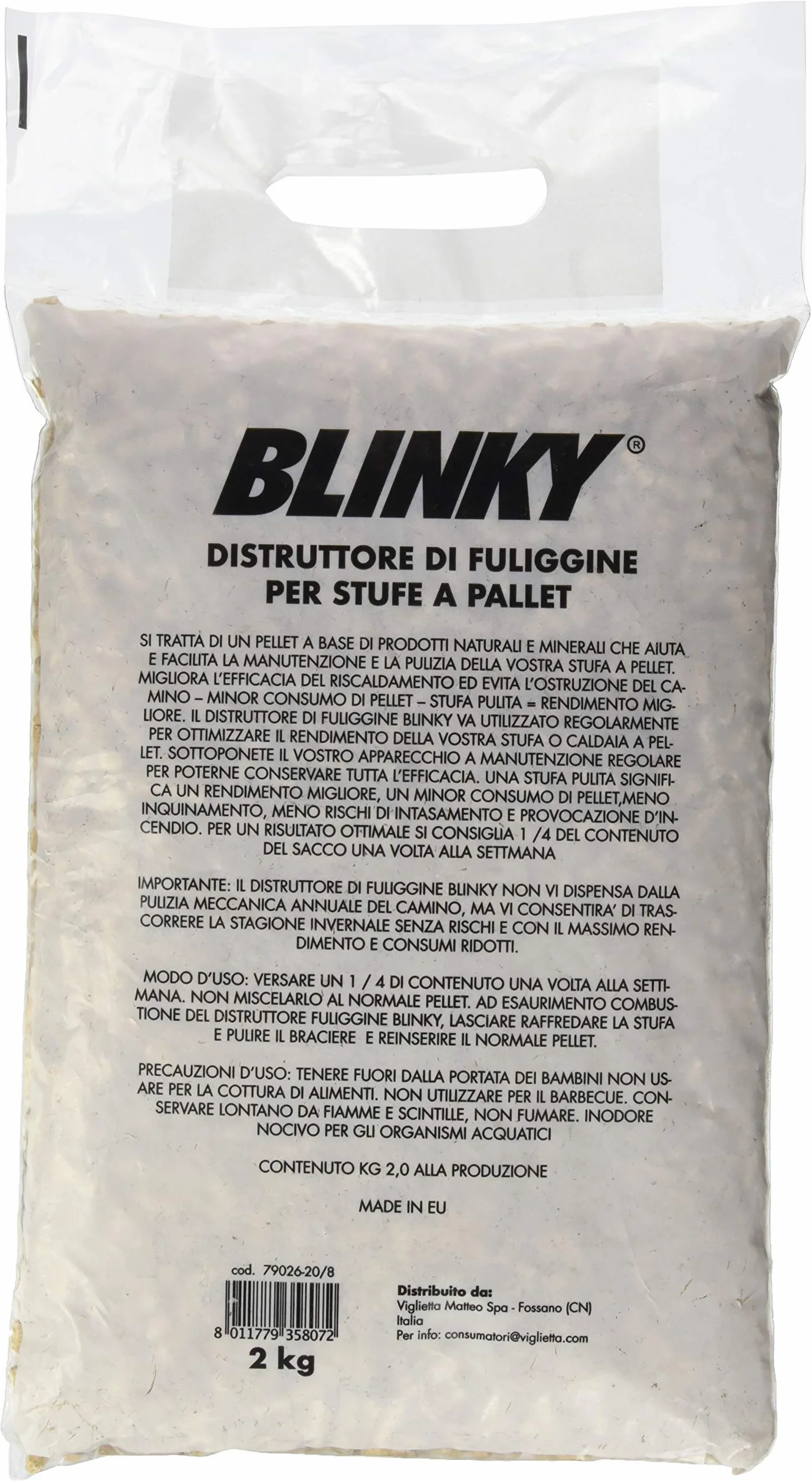 DISTRUTTORE DI FULIGGINE PER STUFE A PELLET 2 KG