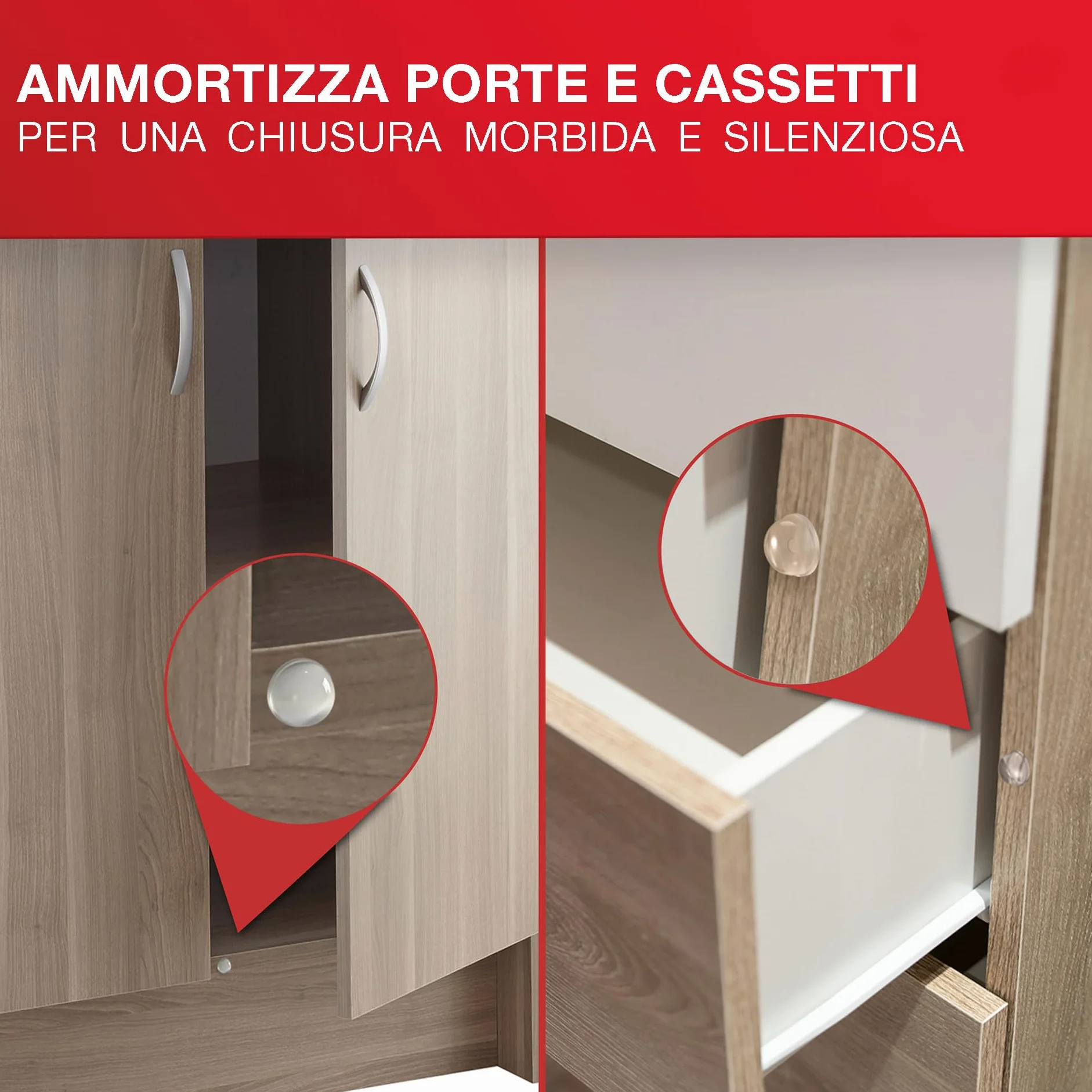 LouMaxx Gommini Paracolpi Set di 20 Piedini Trasparenti Ø 13mm Piedini in Gomma Autoadesivi Tenuta Extra Forte