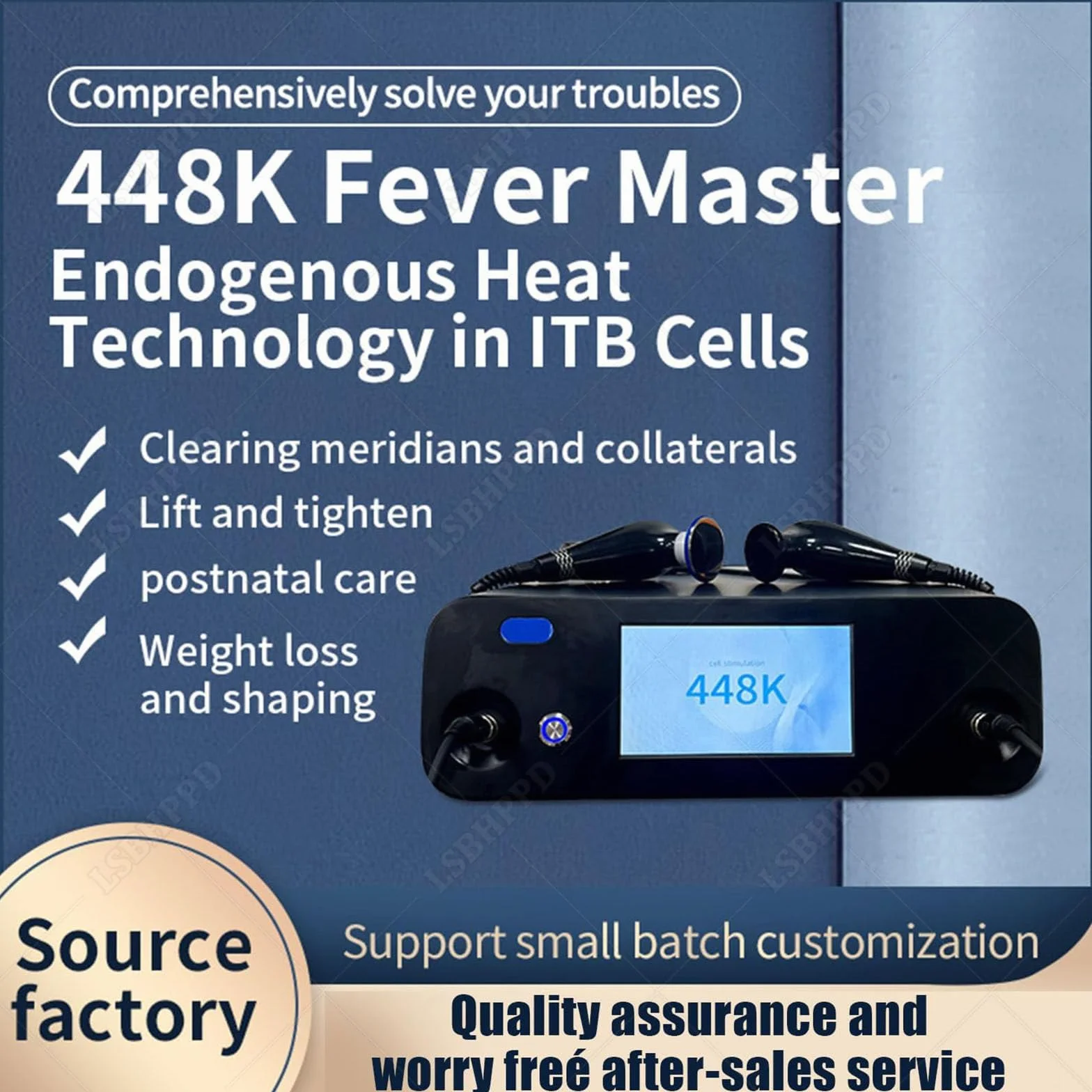 Apparecchio Tecar Therapy 448KHz - Diatermia Portatile RET CET per Dimagrimento,Rassodamento Pelle e Sollievo dal Dolore,Fisioterapia Termale con 8 Sonde,2 Maniglie e 1 Piastra Negativa