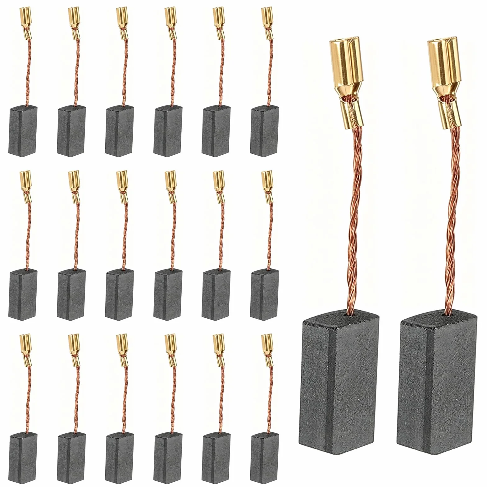 Spazzole di Carbone 5x8x15mm per Motore Elettrico, Compatibili con Smerigliatrice Angolare, Trapano e Seghe Circolari