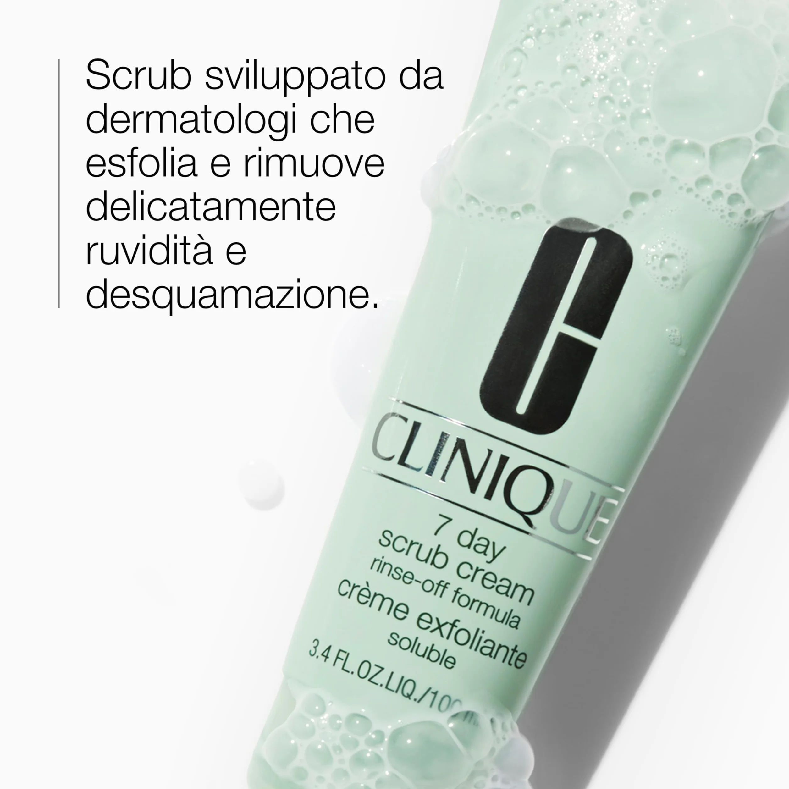 Clinique 7 Day Scrub Cream Rinse-Off Formula | Scrub Esfoliante Viso Delicato, 100 ml