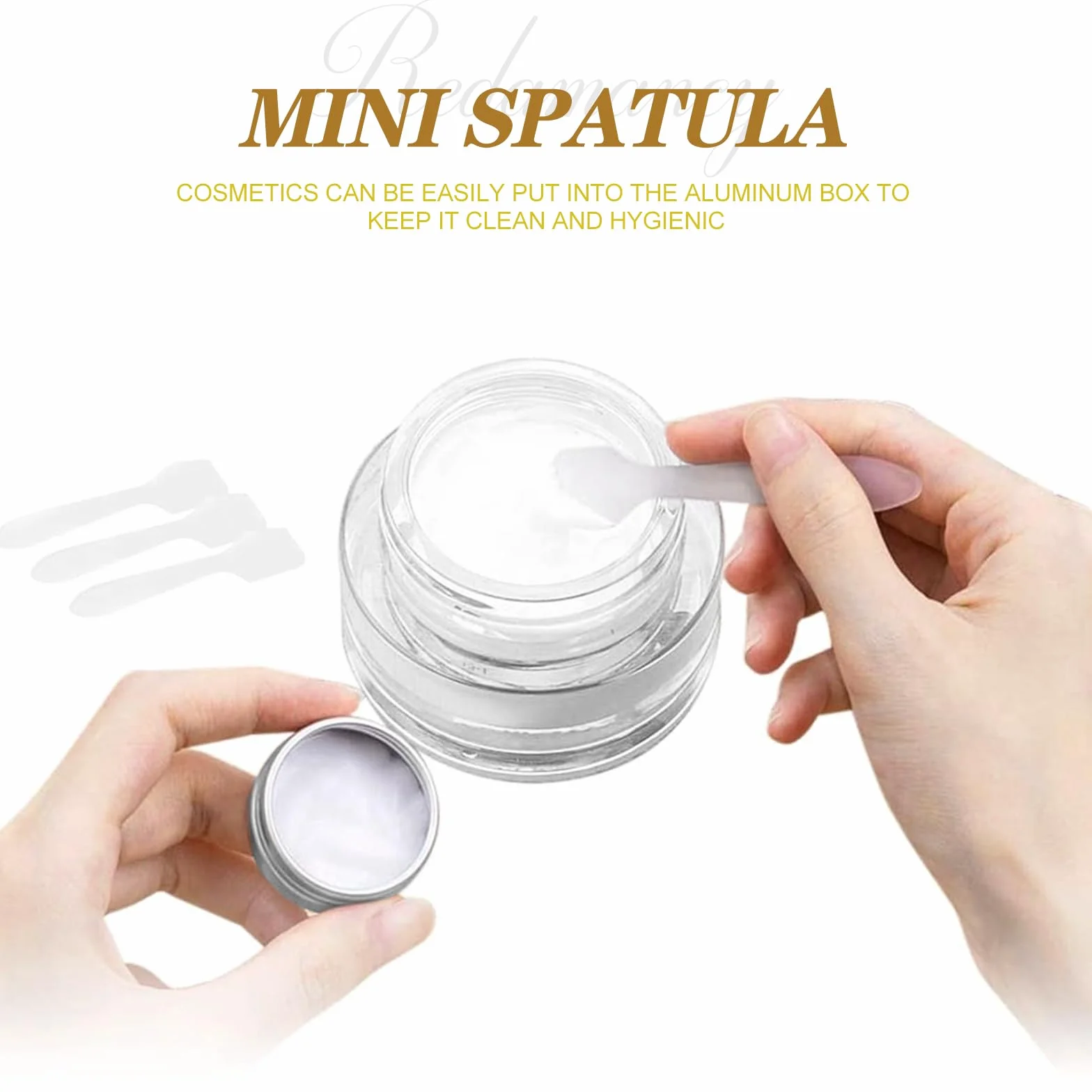 Redamancy 20 Pezzi Argento Lattina Alluminio, Barattoli Metallo, Contenitori Cosmetici con copri di Vite e etichette e Mini Spatola, per Candele Cosmetico Caramella Gadget Balsamo Labbra(20 ml)