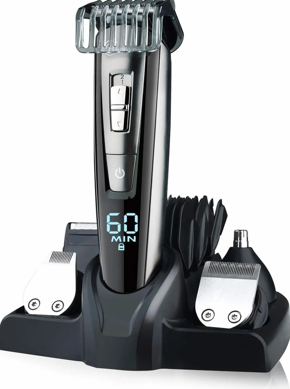 Hatteker Regolabarba Tagliacapelli Uomo Professionale Barba e Capelli e Corpo Bodygroom Regolatore per Capelli impermeabile 5 in 1