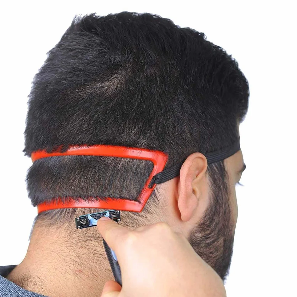 Strumento di Barbiere del Collo dei Capelli di Taglio Mold Guida Line Scollo Tagli Capelli Template Template Collo Linea Sottile