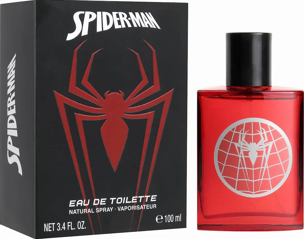 Spiderman - Profumo per bambini in bottiglia di vetro fresco (100 ml) - Regalo Marvel per ragazzi, profumi per bambini e adulti