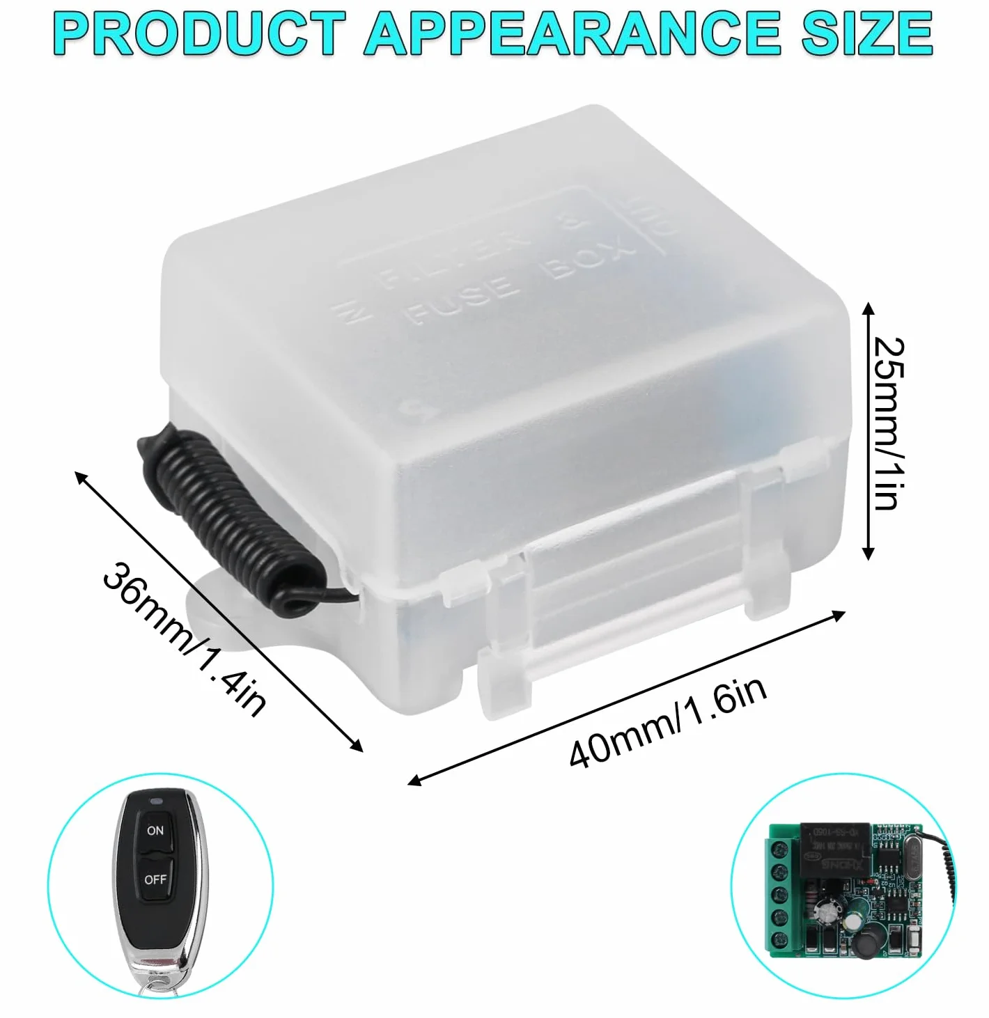 433MHz Telecomando Senza Fili 1 Canale AC 220V 230V Ricevitore Relè RF con 2 Trasmettitori per Porta del Garage