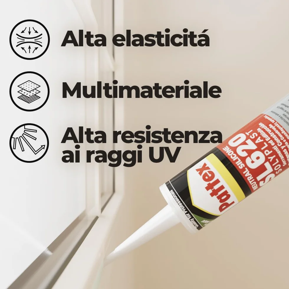 Pattex Silicone SL 620 Uszczelniacz Szary RAL 7004 300ml
