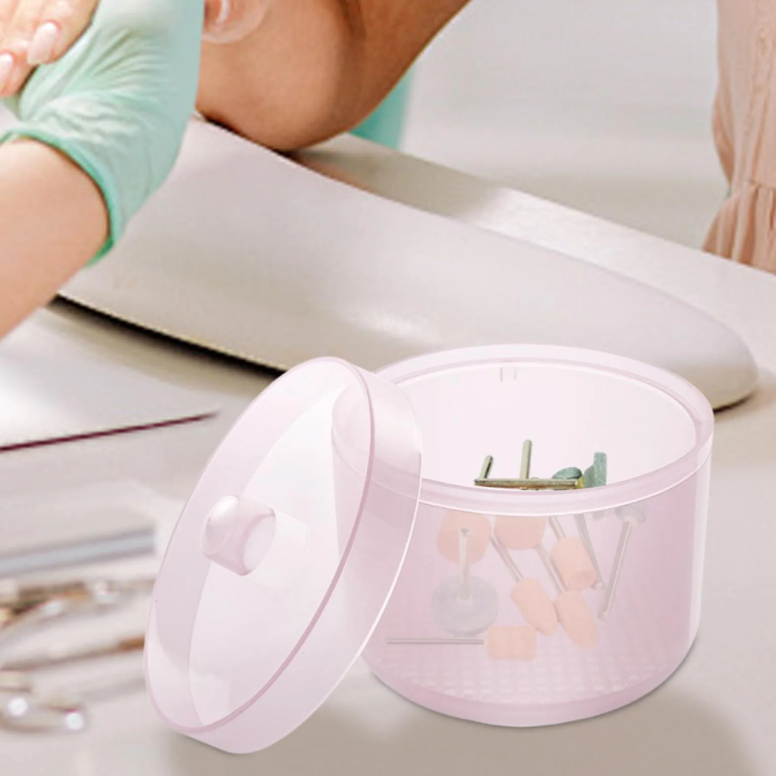 Disinfettante Per Strumenti Per Unghie | Contenitore Igienizzante per Manicure - Scatola Resistente Al Calore Per Pulizia Attrezzi Manicure Pedicure Casa E Viaggio