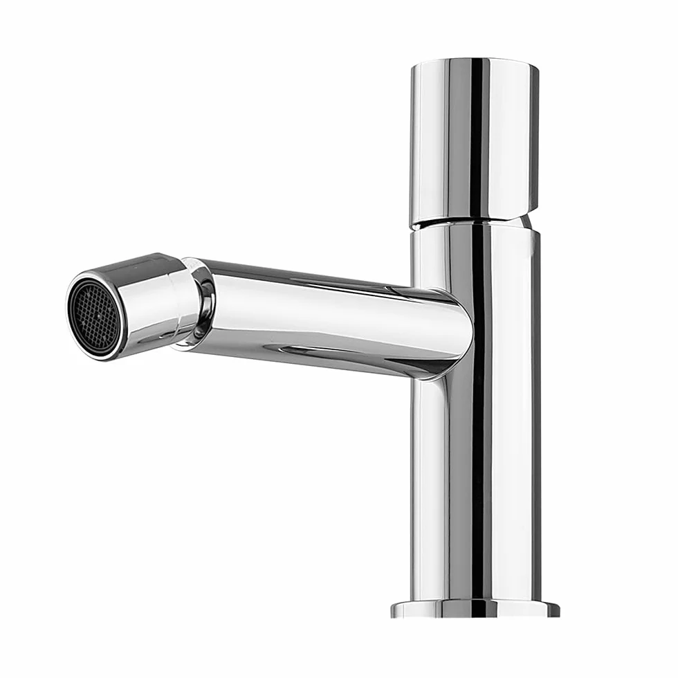 GEMINI Set miscelatori lavabo e bidet cromo acciaio inox manopola rotante