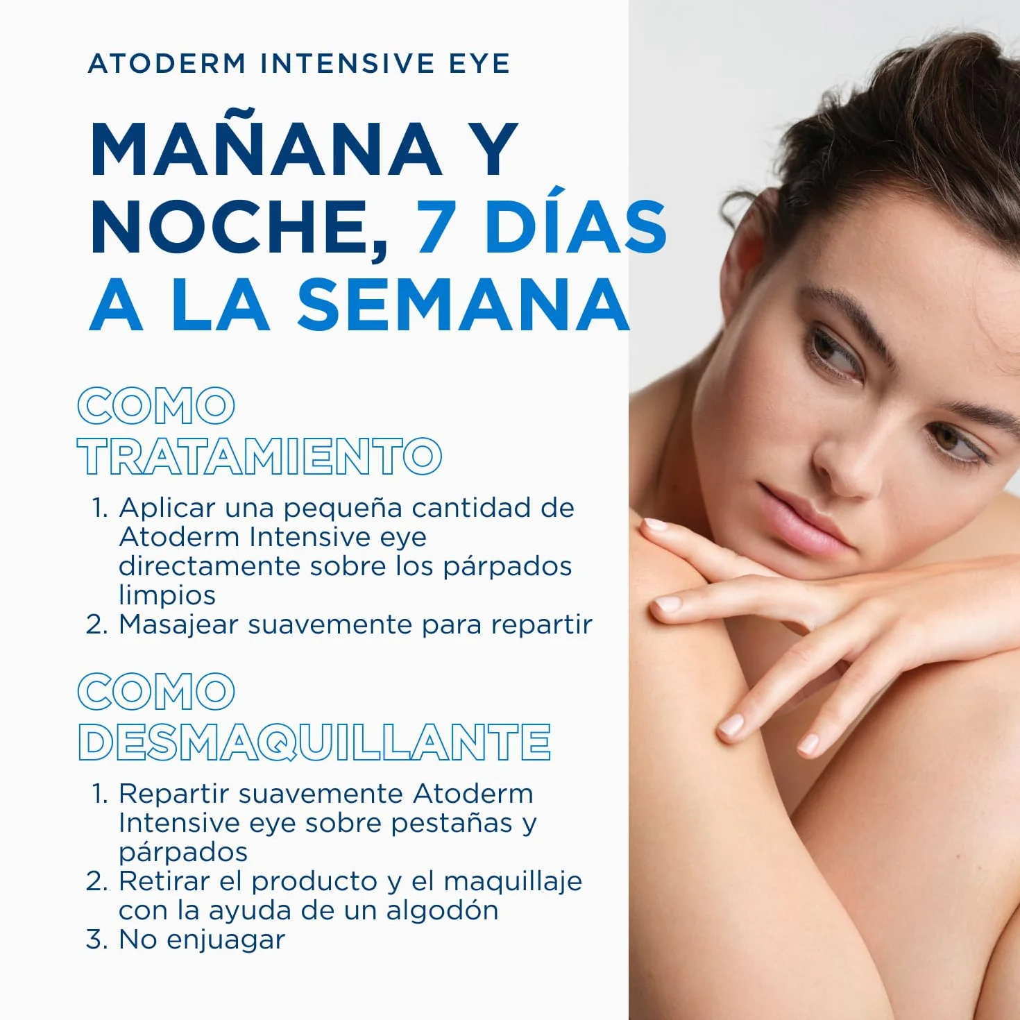 BIODERMA Atoderm Intensive Eye - Trattamento Palpebrale 3-in-1 Detergente, Lenitivo e Riparatore - Buona Base per il Trucco - Pelle molto Secca e Irritata con Tendenza Atopica - Tubo da 100 ml