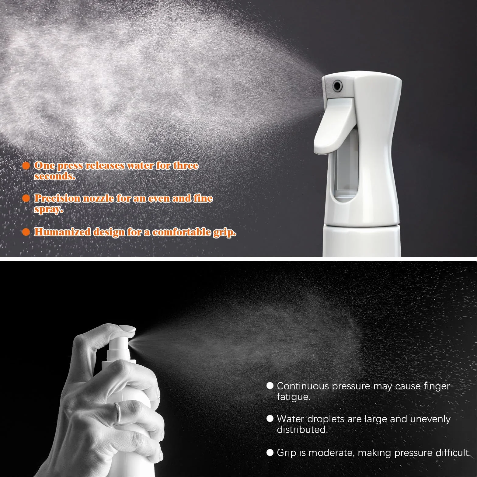 2 Pack Spruzzino Acqua, 200ml Spruzzino per Capelli, Spray Bottle con Nebbia Fine Continua per Piante, Pulizia, Alcool, Salone, Strumento per Capelli