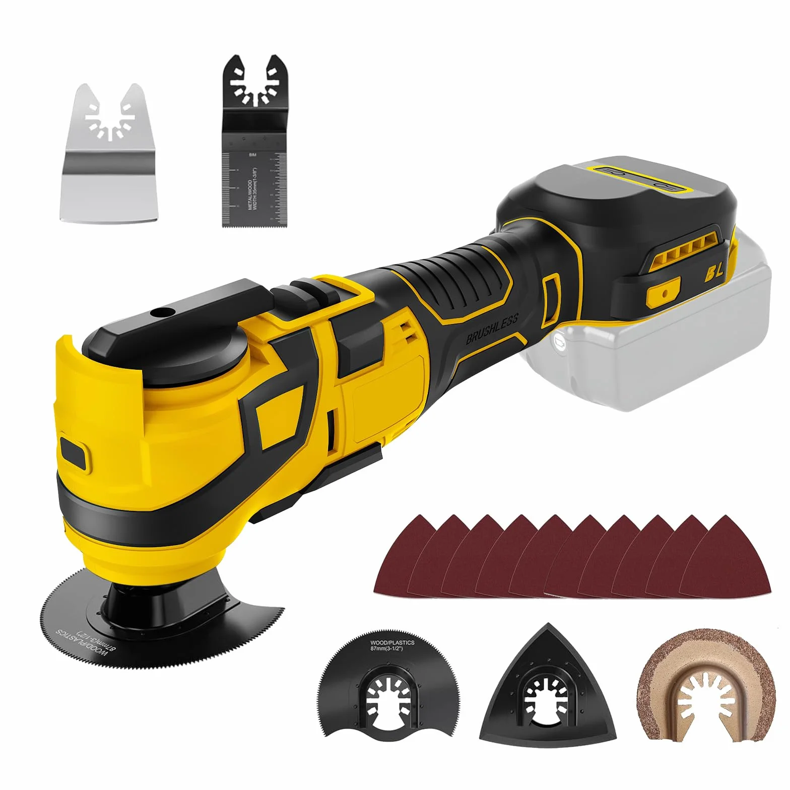 WingFly Multitool Oscillante Compatibile Dewalt 18V 20V 6 Velocità 10000-20000 OPM Senza Batteria