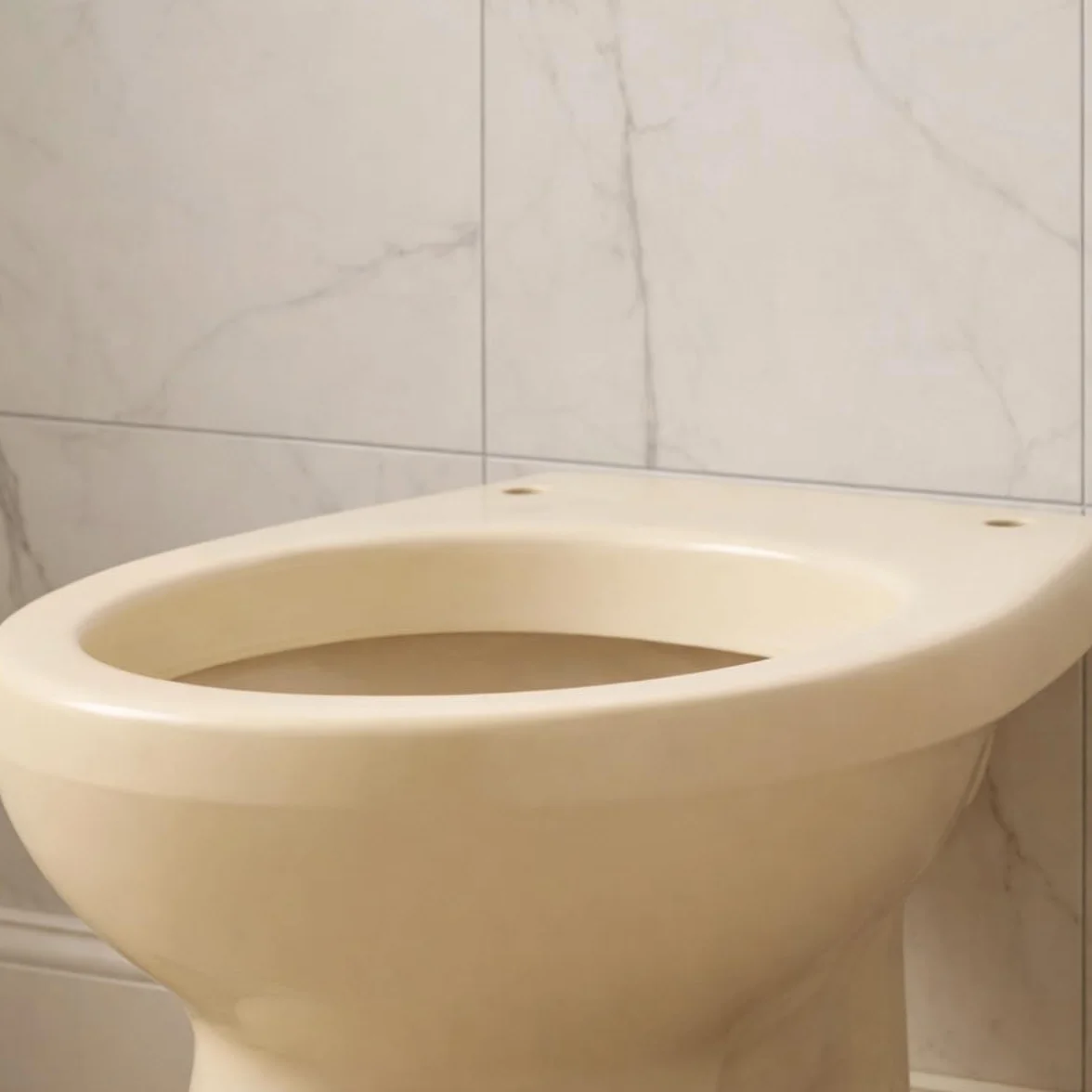 Vaso WC a Terra in Ceramica Champagne Elite con Scarico a Pavimento