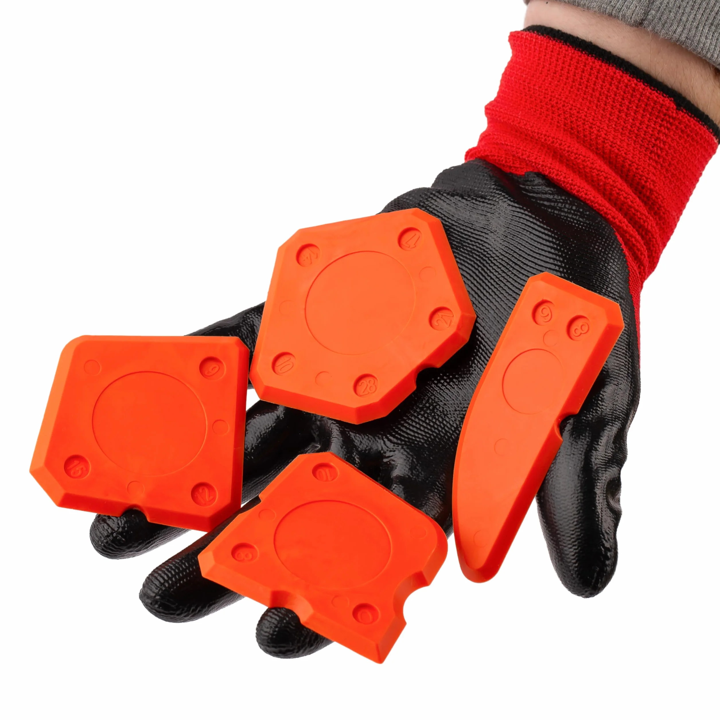 MIVOS Set 4 pezzi raschietto per fughe - Rimozione silicone e acrilico per piastrelle