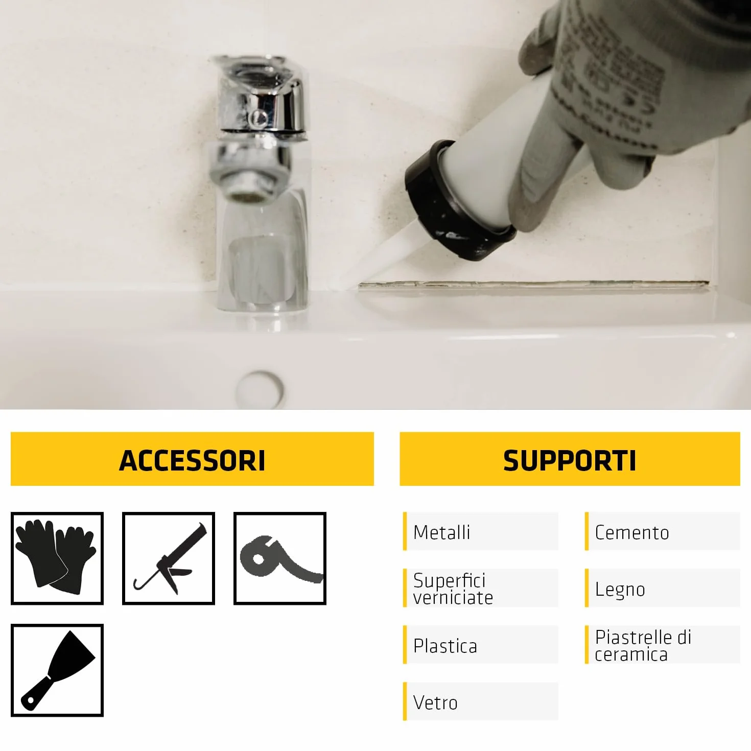 SIKA SikaSeal-175 Silicone per sanitari e piastelle Bianco 300ml Impermeabile Antimuffa