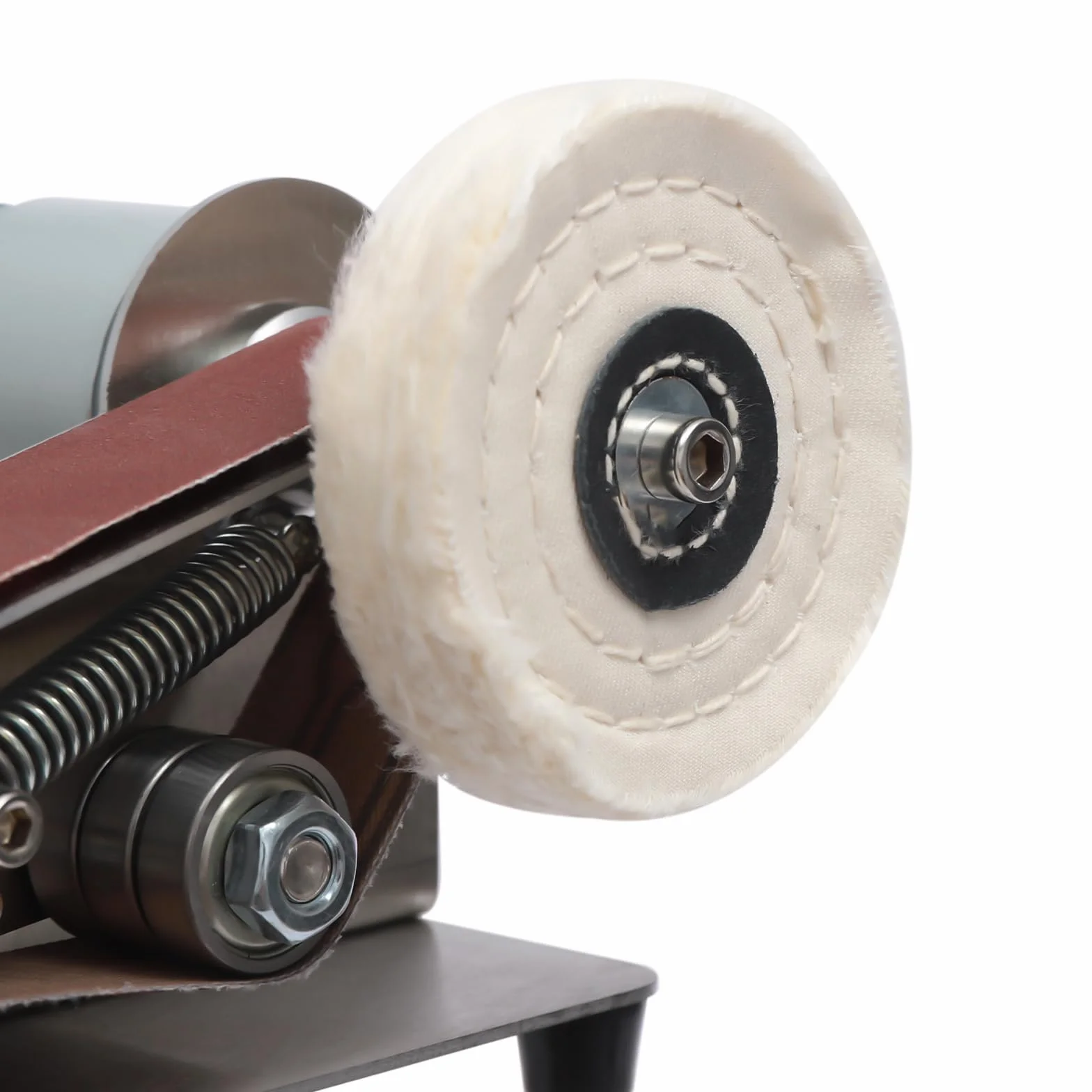 Mini Levigatrice a Nastro 7 Velocità Smerigliatrice Elettrica per Metallo Legno Affilare Regolabile 1°-45°