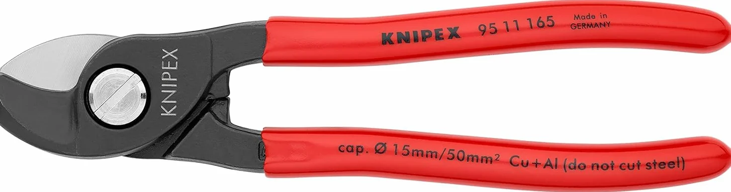 KNIPEX Cesoia per cavi 165 mm 95 11 165 SB rivestiti in resina sintetica
