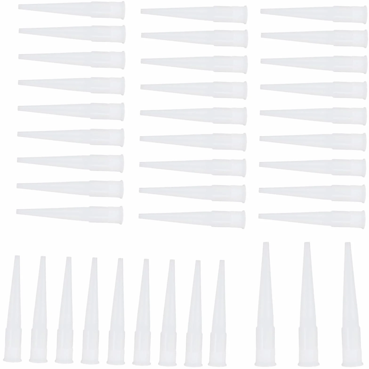 Beccucci Silicone 50 PCS Ugelli per Cartucce Silicone Pistola Calafataggio Adattatore Universale Antigoccia