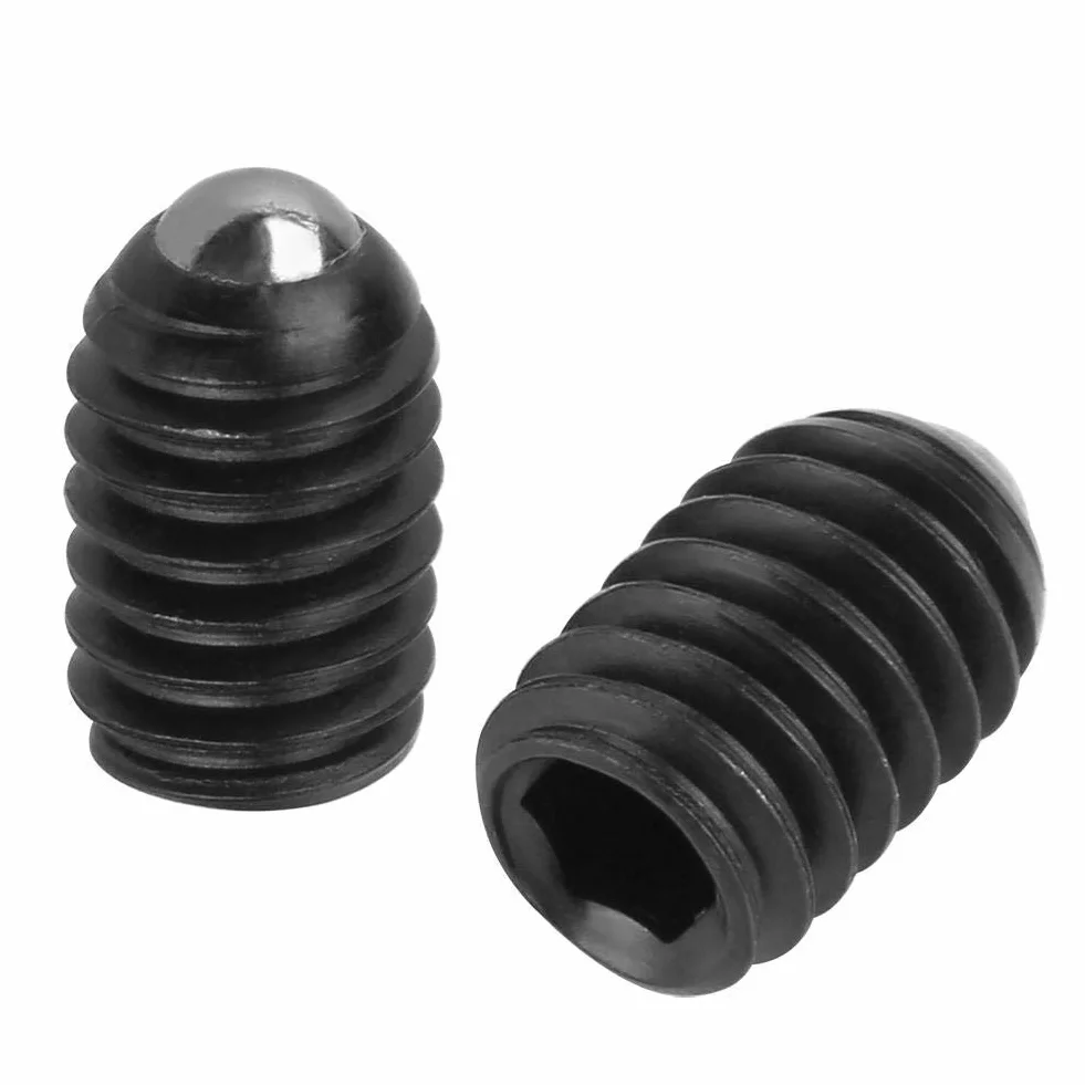 Zestaw 10 szt. M4 Pressori a molla filettati con molla a sfera esagono incassato stantuffo a molla in acciaio al carbonio M4*8