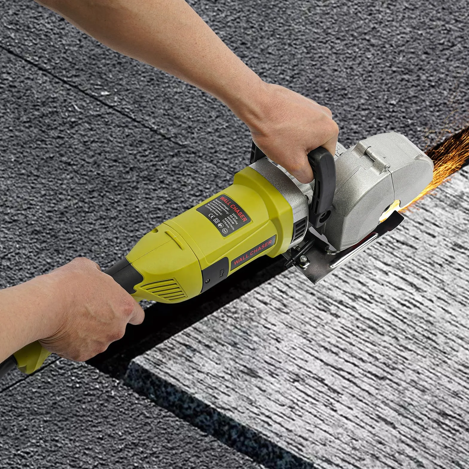 Fresa per scanalature calcestruzzo 4000 W 6500 giri/min 5 lame 37 mm 48x16x4 cm