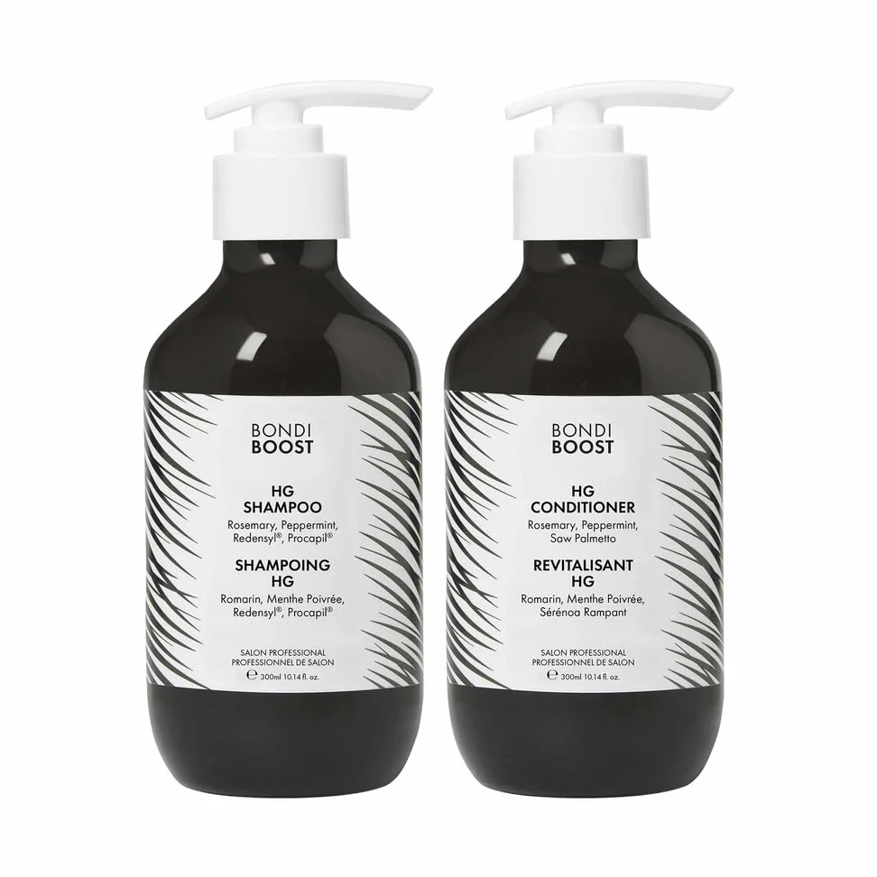 BONDIBOOST Pacchetto HG Duo shampoo + balsamo [10,14 fl oz ciascuno] - Migliora l'aspetto dei capelli diradati - Volumizzante + idratante + nutriente - Senza solfati/parabeni, per donne/uomini