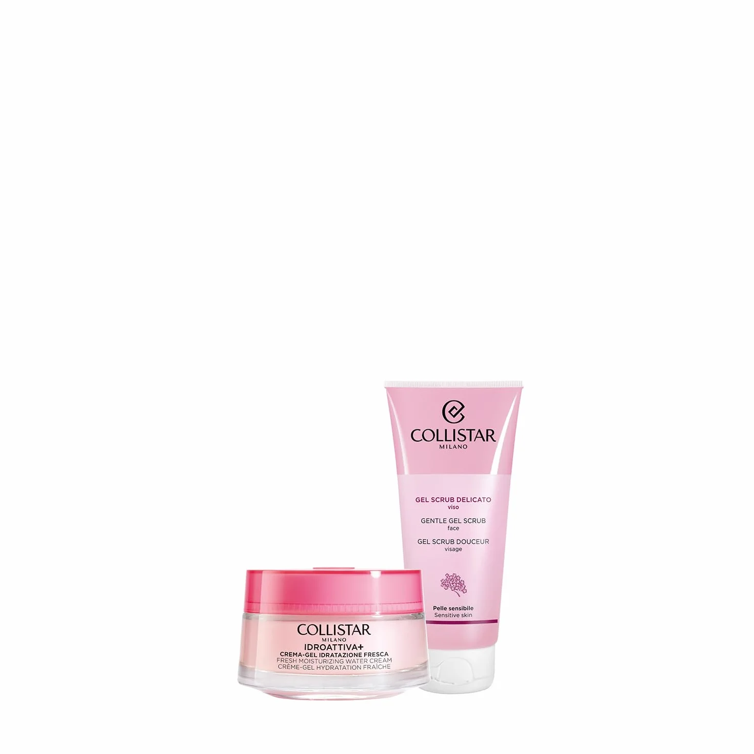 Collistar Cofanetto Regalo Donna Viso Idroattiva+ con Crema-Gel Idratazione Fresca 50ml + Gel Scrub Delicato Viso 100ml – Idratante, Esfoliante e Naturale