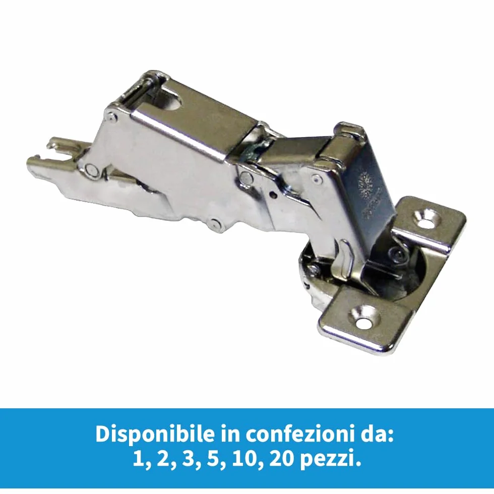 FERRARI Cerniera Universale per Anta Cucina 165-170° Slide-On H4.5mm Interasse 48mm Ø35mm Made in Italy