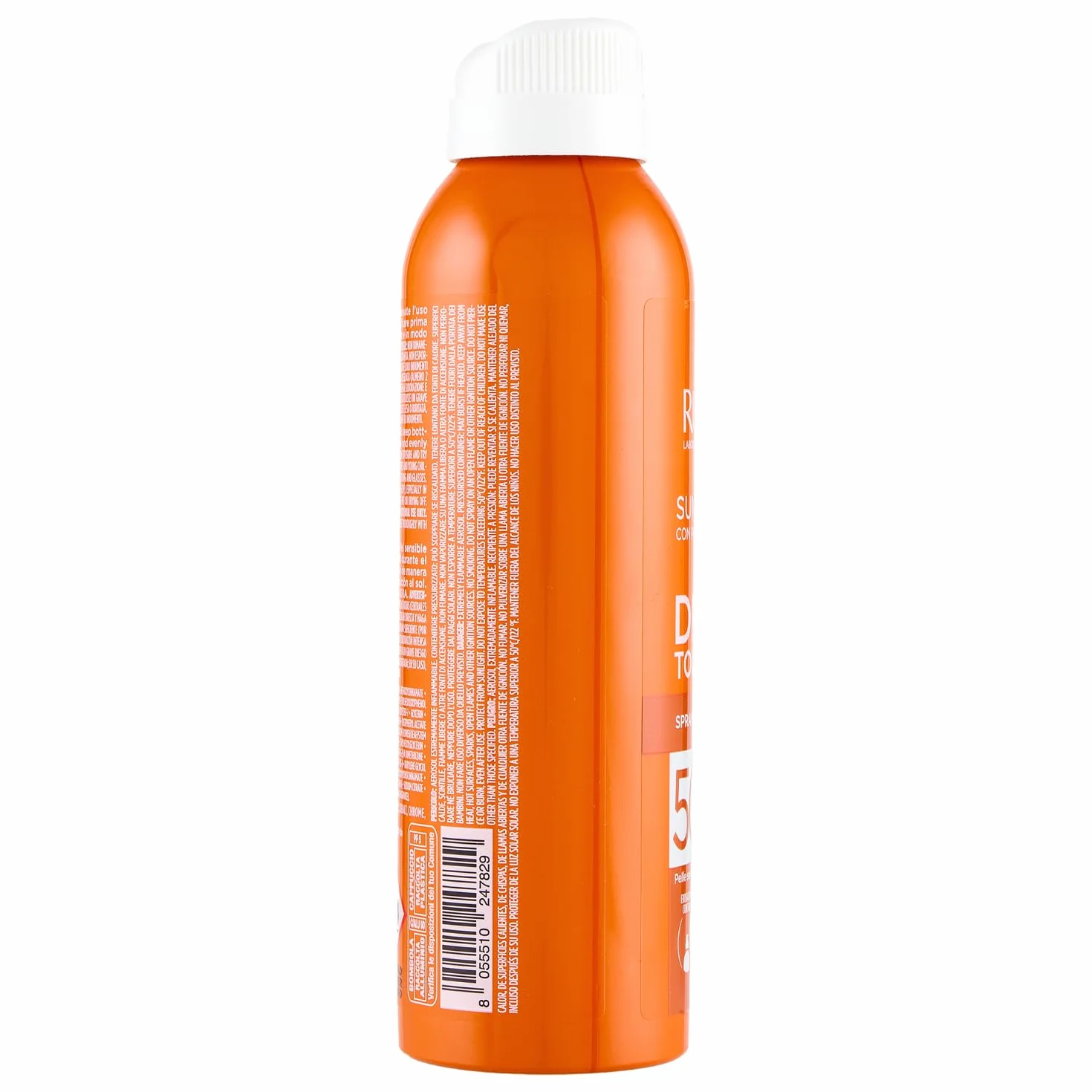 Rilastil Sun System, Dry Touch Spray SPF50+ ad Azione Antiossidante per Pelle Sensibile, resistente all'acqua, 200 ml