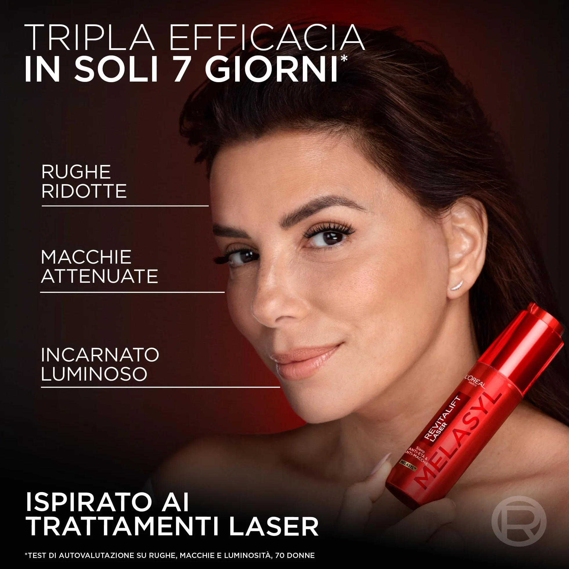 L'Oréal Paris Siero in Crema Anti Età Tripla Azione su Rughe, Macchie e Luminosità, Con Vitamina C, Niacinamide e Melasyl, Revitalift Laser Melasyl, 50ml