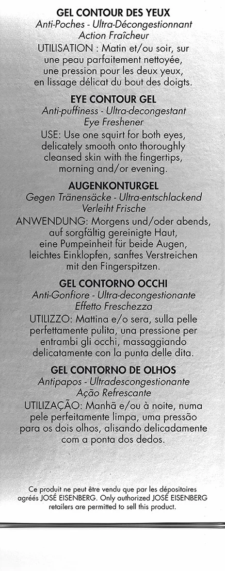 EISENBERG Uomo Il Gel Contorno Occhi, 30 ml