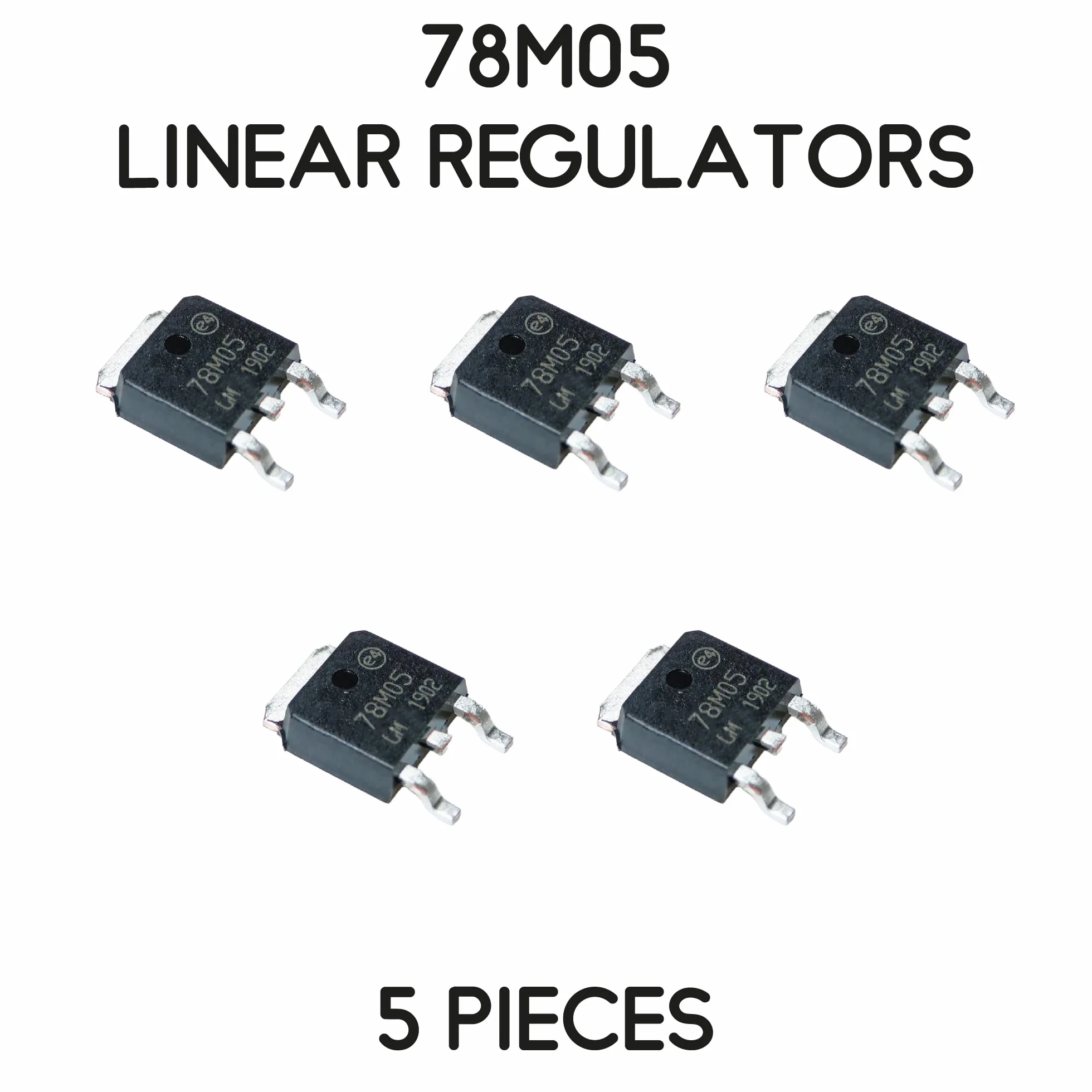 7805 78M05 L78M05 L78M05C LM78M05 TO-252 DPAK Regolatori di tensione 5V 500mA Kit 5 pezzi