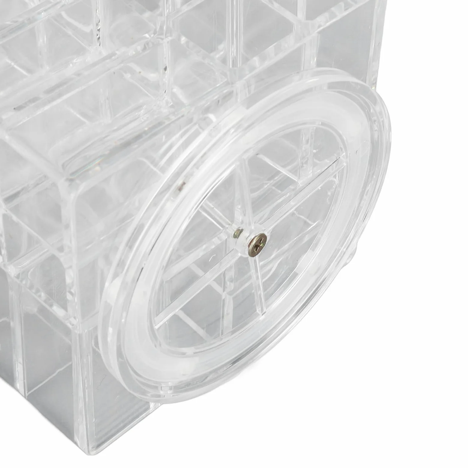 Organizzatore per Rossetti Girevole a 360 Gradi, Torre di Stoccaggio per Lucidalabbra di Grande Capacità con 53 Slot, Espositore Cosmetico Trasparente per Pennelli