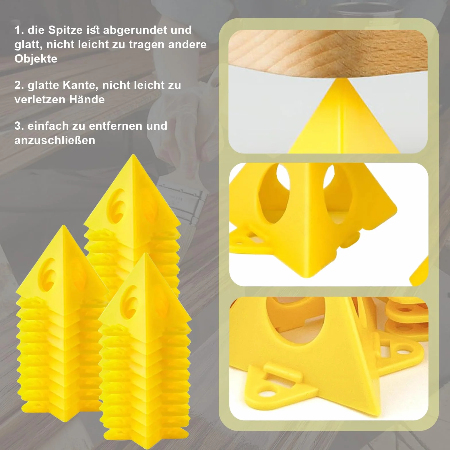 Supporti a Piramide 30 Pezzi Mini Cono Vernice Stand Set per Falegnami Pittori