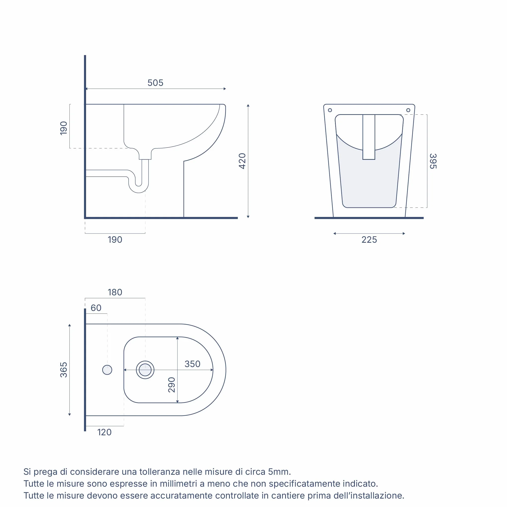 Ceramica Filomuro Vaso Bidet Sedile Copri-wc Mod. Doha Bianco Lucido